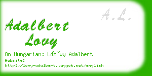 adalbert lovy business card